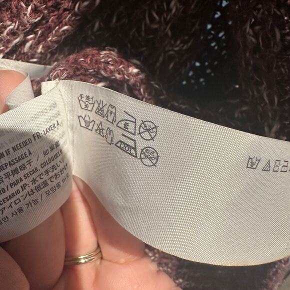 Hollister Size Small Hooded Open Front Cardigan Plum Warm Cozy Fall Winter Soft - Picture 5 of 7